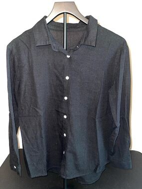 Classic Black Button-Up Shirt